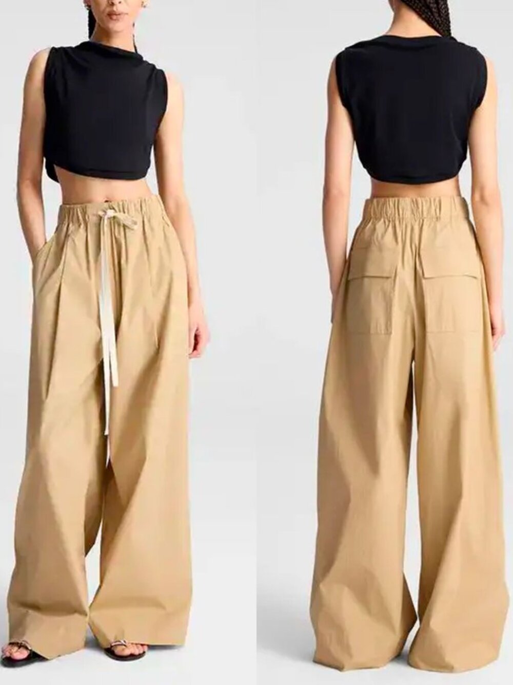 A.L.C. Jones Wide-Leg Cotton Pant Medium
